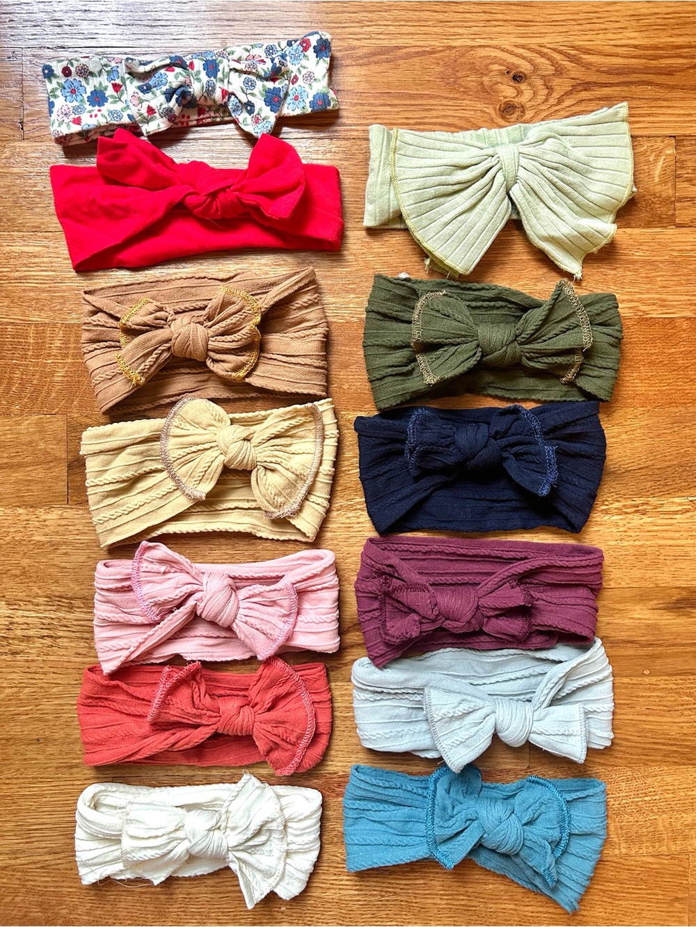 Lot of baby girl stretchy headbands - 13 colors